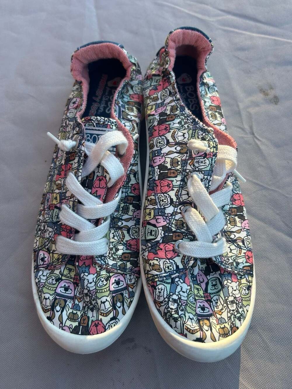 Skechers BOBS Beach Bingo Rovers Rally Multi Dog Print Sneaker